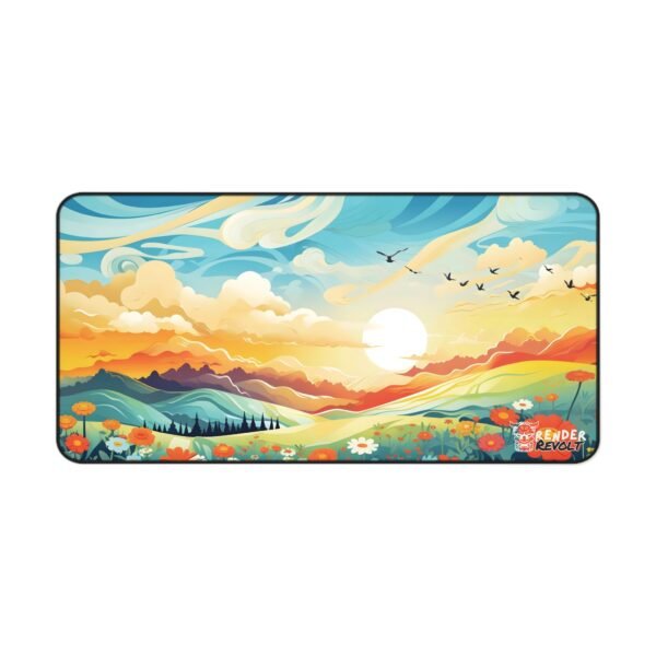 floral mouse pad with heart blossoms, a colorful arrangement of flowers, and a whimsical theme.