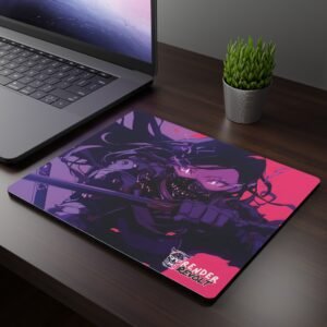 Akira Enraged Mouse Pad featuring a Anime mouse pad with vibrant color highlights showing the character holding a sword, against a dynamic background.